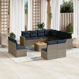 vidaXL 12-dijelni set vrtnih sofa od poliratana s jastucima sivi | shoptok.hr