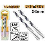 Ingco DBT1200034 HSS BURGIJA ZA METAL 2/1 3mm -ext