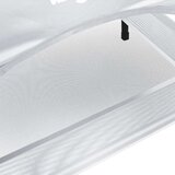 vidaXL Dvignjena postelja za pse s snemljivo streho srebrna siva M jeklo | Shoptok.si