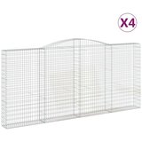  Lučne gabionske košare 4 kom 400x30x180/200cm pocinčano željezo | shoptok.hr
