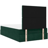  Okvir za krevet s madracima tamnozeleni 120x190 cm baršunasti | shoptok.hr