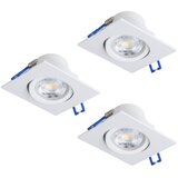 Eglo 902328-SET 3xLED stropno ugradno svetlo saliceto LED/6,4W/230V 8,8x8,8cm bela | Eponuda.com