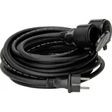 145211048 tok podaljšek 16 A črna 10.00 m H07RN-F 3x1\,5 mm² primeren za uporabo na prostem, (20434410)
