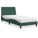 vidaXL Postelja z vzmetnico temno zelena 80x200 cm žamet Cene