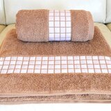  Peškir Squares 50x90cm-braon Cene