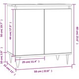  Kopalniška omarica visok sijaj bela 58x33x60 cm inženirski les - Kopalniška Omarica, (21436577) | Shoptok.si