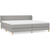 Maison Chic Box spring postelja - Vzmetna postelja z vzmetnico svetlo siva 200x200 cm blago SL13384, (21901245) | Shoptok.si