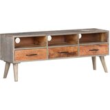 TV omarica siva 130x35x51 cm trden robusten mangov les | Shoptok.si