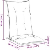  Zunanja blazina 2 pcs Modra in bela 120 x 50 x 7 cm Blago, (5000232296) | Shoptok.si