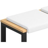  Jastučić za klupu 4 kom. Tkanina Bijela Dubina 35 cm | shoptok.hr