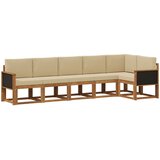 vidaXL Zunanja garnitura za sedenje 6 pcs Naravna in bež Poliester, (5000281822) | Shoptok.si