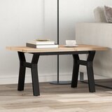 Furnova Klubska mizica X okvir 80x50x40,5 cm trdna borovina lito železo, (22056143) | Shoptok.si