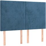 The Living Store posteljno vzglavje 4 kosa temno moder 72x5x78/88 cm žamet - vzglavje, (21487952) | Shoptok.si
