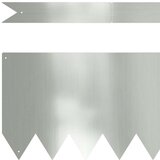 vidaXL Pocinčani čelik 100 x 0.5 x 20 cm Metalni Detalji Vrtna Ograda | shoptok.hr