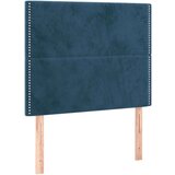  Posteljni okvir z vzglavjem temno moder 120x200 cm žamet, (20905847) | Shoptok.si