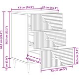  Noćni ormar Siva sonoma 43 x 41 x 66,5 cm Konstruirano drvo | shoptok.hr