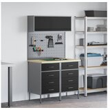 vidaXL Set radnih ormarića s ladicama s policom s pohranom 5 kom. Crna - Crna 100 cm radna klupa (8 ladica) Cijene