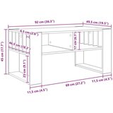  Stolić za kavu Siva Sonoma 92 x 49 5 x 45 cm Konstruirano drvo | shoptok.hr