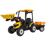 Dječji traktor na akumulator MEGA D68 s prikolicom, žuti Cijene