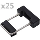  U-spojnik s plastikom za stupove ograde 60 x 40 mm 25 setova | shoptok.hr