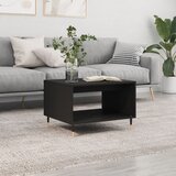 vidaXL Klubska mizica črna 60x50x40 cm inženirski les Cene