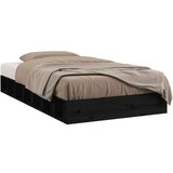 Furnova Posteljni okvir črn 135x190 cm trden les, (21940046) | Shoptok.si