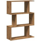 vidaXL Pregrada s knjižno omaro 3-nadstr. artisan hrast 70x24x97 cm | Shoptok.si