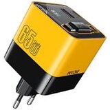 WEKOME WP-U36 Superbrzi Strujni GaN punjač, 2-porta USB (3.0 i 3.1 tip C) 35W, žuti Cene