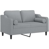  Dvosjed s ukrasnim jastucima svjetlosivi 120 cm od tkanine | shoptok.hr