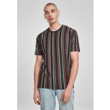 UC Men Printed Oversized Retro Striped Midnight Blonde/Tan T-Shirt cene