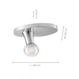  just light. 14777-55 - plafonsko svetlo turn me 1xE27/60W/230V hrom | Eponuda.com
