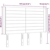  Uzglavlje smeđesivo 147 x 16 x 118/128 cm od tkanine | shoptok.hr
