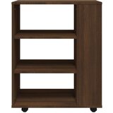 vidaXL Omarica na kolesih rjav hrast 60x35x75 cm konstruiran les | Shoptok.si