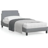 vidaXL Posteljni okvir z vzglavjem svetlo siv 90x200 cm blago Cene
