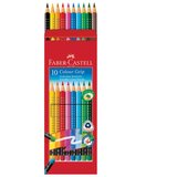  BOJE DRVENE 10BOJA S GUMICOM GRIP 2001 FABER-CASTELL 116613 BLISTER | Shoptok.si