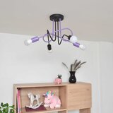  plafonski luster oxford 4xE27/15W/230V crna/ljubičasta | Eponuda.com