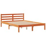 vidaXL Knjižna postelja brez vzmetnice vošč. rjava 160x200 cm borovina | Shoptok.si