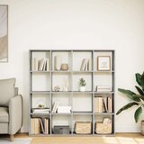 vidaXL Ormarić za knjige boja betona 137,5x29x137,5 cm drveni | shoptok.hr