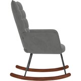  Stolica za ljuljanje tamnosiva baršunasta | shoptok.hr