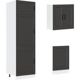  Set kuhinjskih ormarića od 8 dijelova "Porto" od crnog inženjerskog drva | shoptok.hr