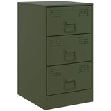 Furnova Nočna omarica olivno zelena 34,5x39x62 cm jeklo, (21927439) | Shoptok.si