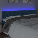  Posteljno vzglavje temno modro 180x7x78/88 cm žamet, (20938384) | Shoptok.si
