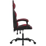 vidaXL Vrtljiv gaming stol črno in vinsko rdeče umetno usnje, (21377162) | Shoptok.si