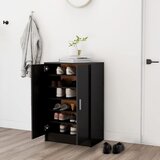 Furnova Omara za čevlje črna 60x35x92 cm iverna plošča, (21955877) | Shoptok.si
