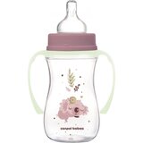 Canpol Sleepy Koala Easy Start Anti-Colic Bottle Pink 3m+ otroška steklenička proti krčem 240 ml za otroke | Shoptok.si