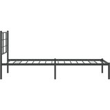  Metalni okvir za krevet s uzglavljem crni 90x190 cm | Eponuda.com