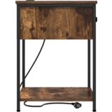 vidaXL Noćni ormar Dimljeni hrast 42 x 41 x 56 cm Konstruirano drvo | shoptok.hr