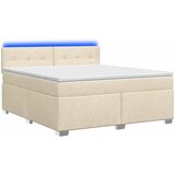  s box springom, madracem i LED-om Krem 180 x 200 cm | shoptok.hr