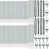  Koli za ograjo s konico 52 kos Ø32 mm 140 cm Galvanizirana jeklo | Shoptok.si