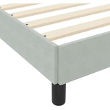 vidaXL Postelja boxspring z vzmetnico Svetlo siva 90 x 200 cm Žamet | Shoptok.si